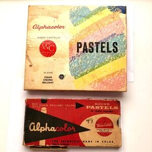 WEBER COSTELLO Alphacolor Soft Pastels - 2 Sets of 24* & 12*, Vintage